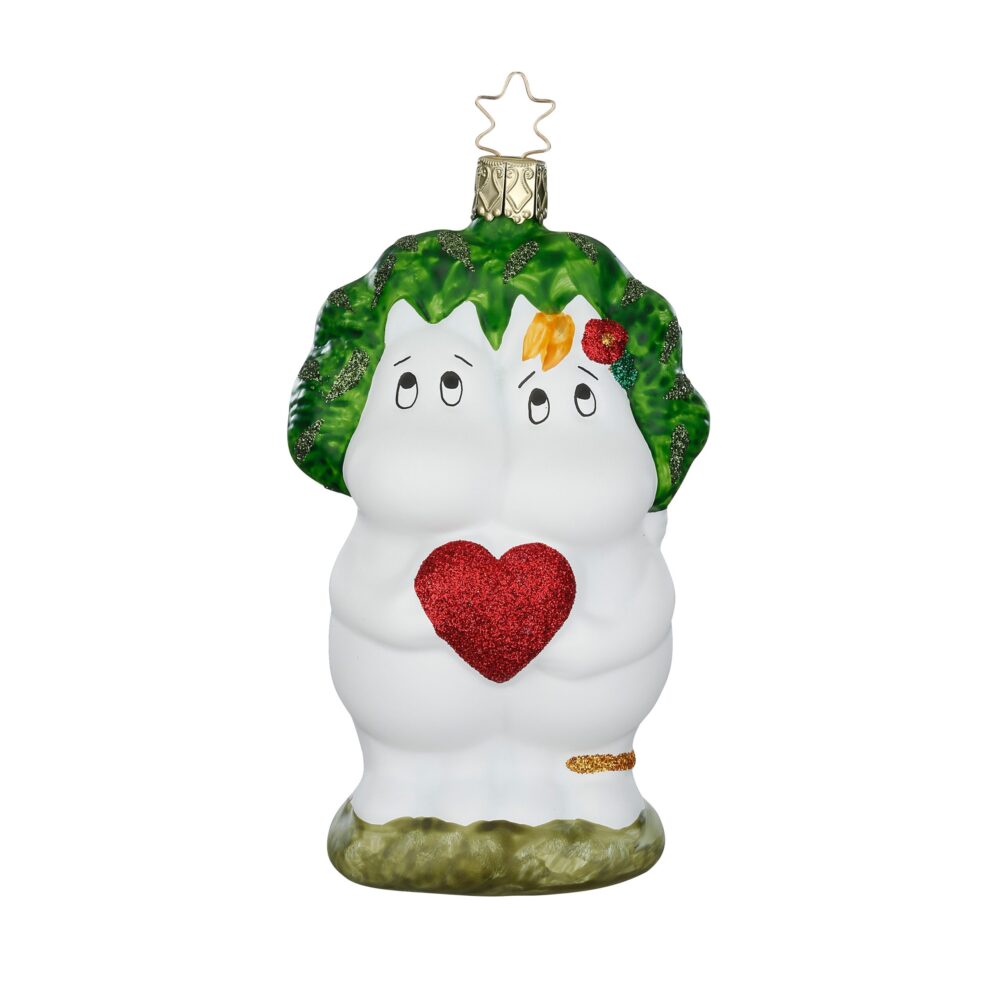Moomin og Frøken Snork kærligheds juletræskugle Ø 12 cm Moomin og Frøken Snork kærligheds juletræskugle Ø 12 cm