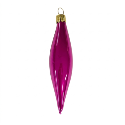 Cherise opal dråbe juletræskugle 12 cm 6 stk