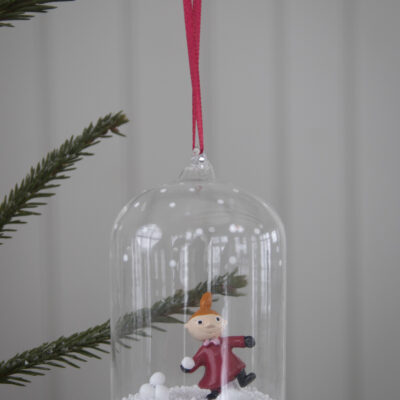 Lille My i sneboldkamp glas julekugle
