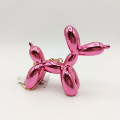 Ballon hund juletræskugle pink