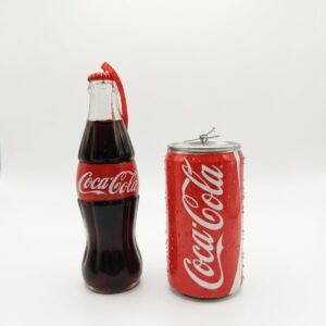 Coca Cola flaske og dåse juletræskugler