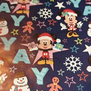 Disney gavepapir med Minnie og Mickey Mouse blå a