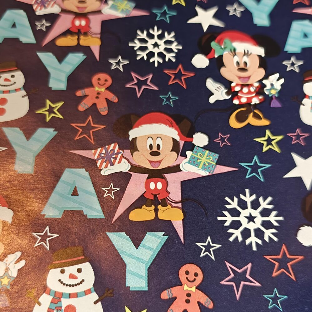 Disney gavepapir med Minnie og Mickey Mouse blå a Disney gavepapir med Minnie og Mickey Mouse blå a