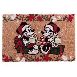 Jule kokosmåtte med Mickey og Minnie Mouse