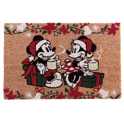 Jule kokosmåtte med Mickey og Minnie Mouse
