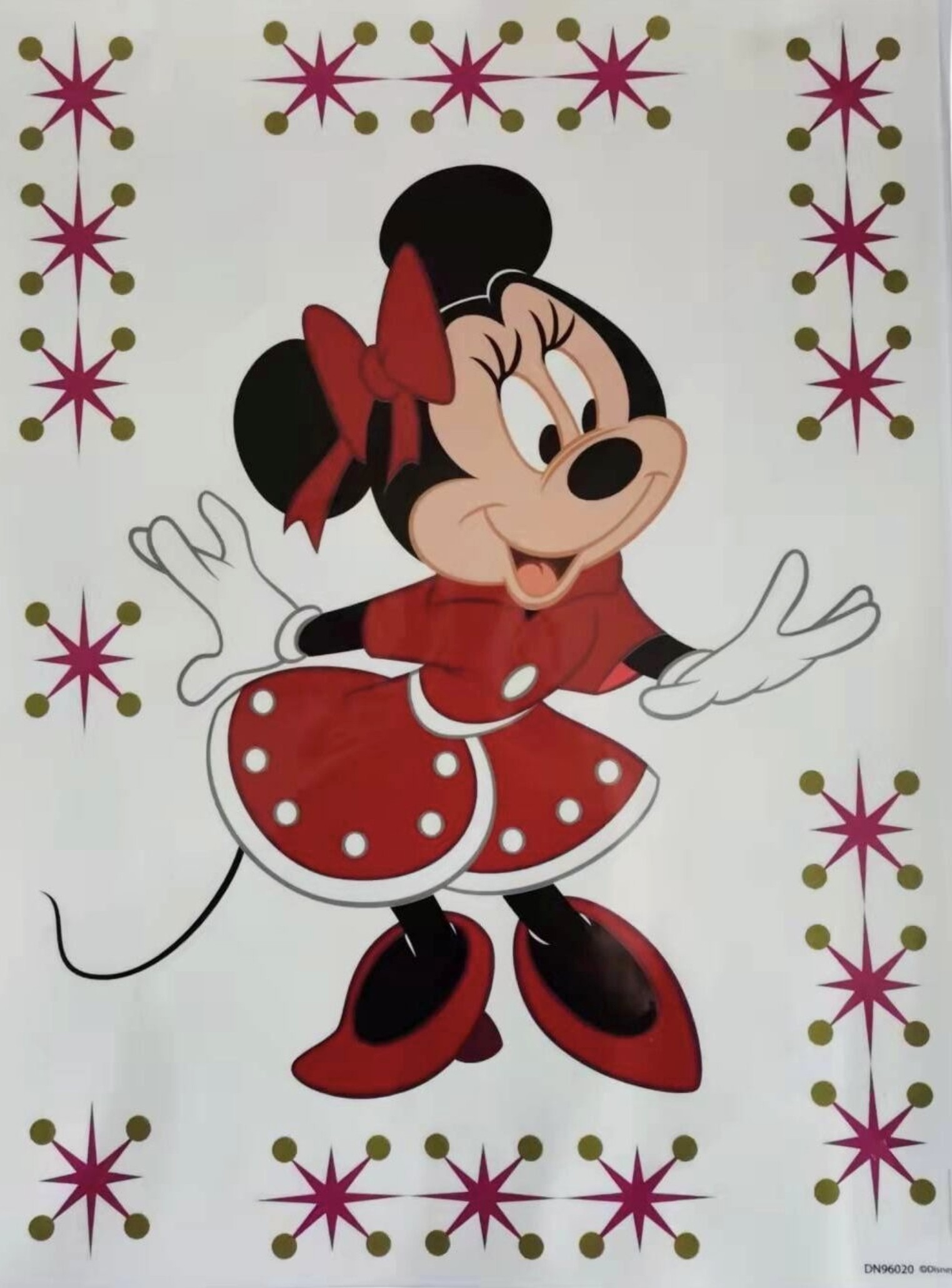Minnie Mouse vindues stickers A3 Minnie Mouse vindues stickers A3