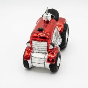 Rød Massey Ferguson traktor juletræskugle 8.5 cm a